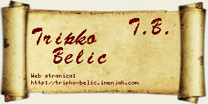 Tripko Belić vizit kartica